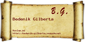 Bedenik Gilberta névjegykártya